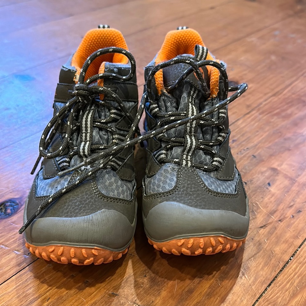 Size 12 kids Merrell hiking shoes